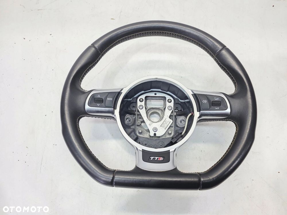 KIEROWNICA SKÓRA MULTI BIAŁA NIĆ ŚCIĘTA AUDI TT TTS 8J 8J0419091K BDB 23/25 - 1