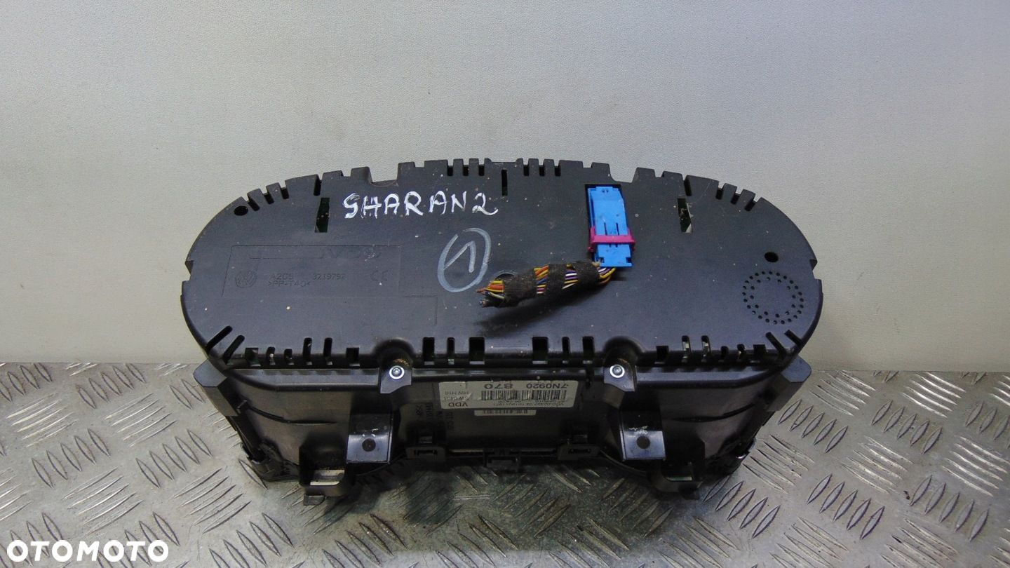 LICZNIK ZEGARY VW SHARAN 7N0 7N0920870 - 2