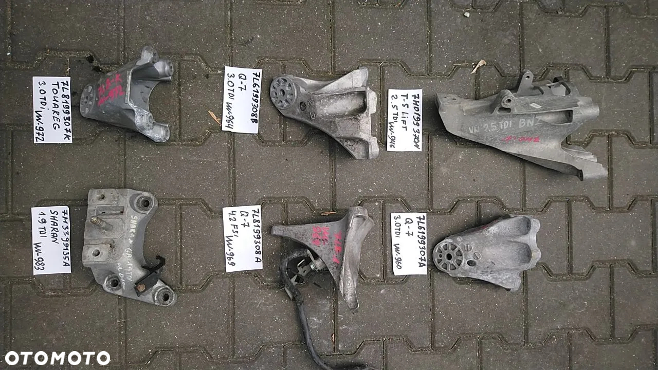 VW ŁAPY NR650-1300 ALUMINIOWE VOLKSWAGEN AUDI SEAT SKODA ŁAPA MOCOWANIE PODSTAWA - 21