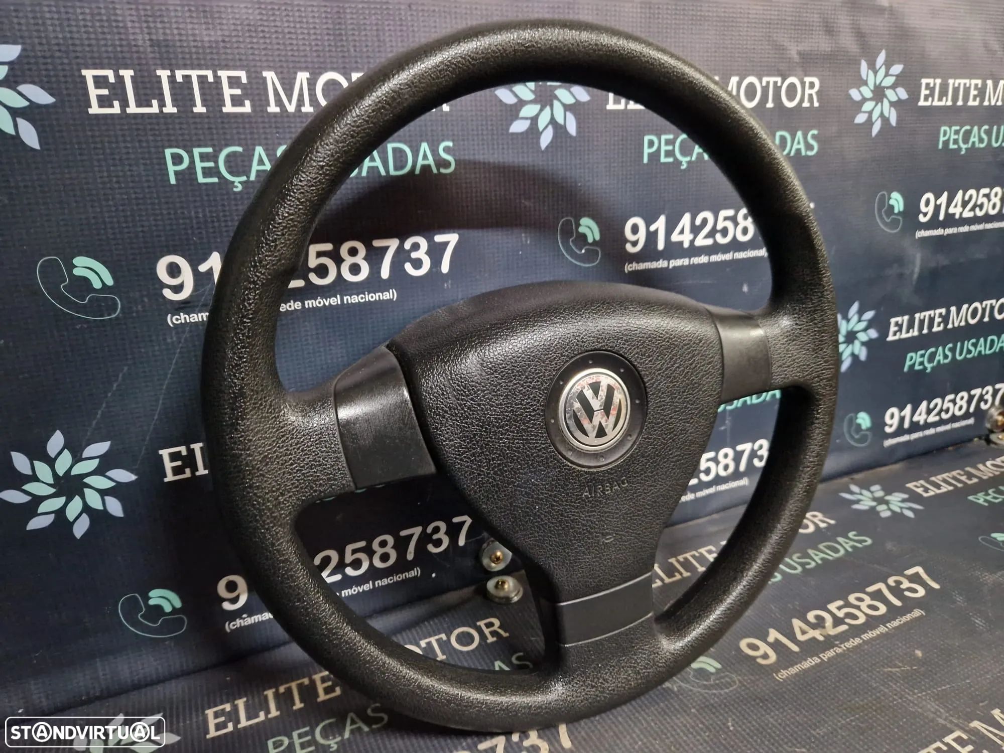 Volante usado borracha com airbag VW GOLF V 5 JETTA PASSAT TOURAN CADDY - 1