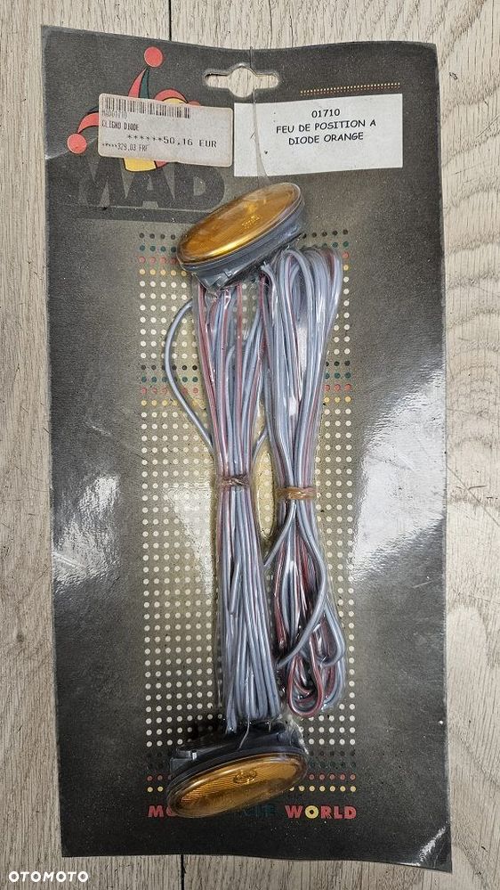 Kierunkowskazy LED motocyklowe MAD 01710 owalne płaskie (para) - 2