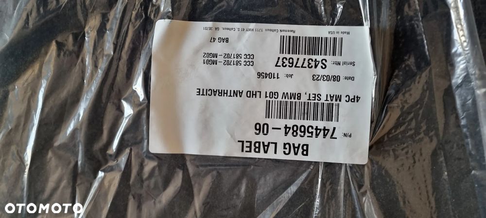 BMW X3 G01 2017- Dywaniki welurowe komplet - 7