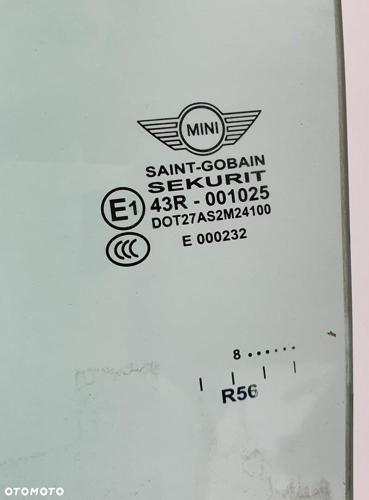 SZYBA LEWY PRZÓD PRZEDNIA MINI COOPER R56 - 2