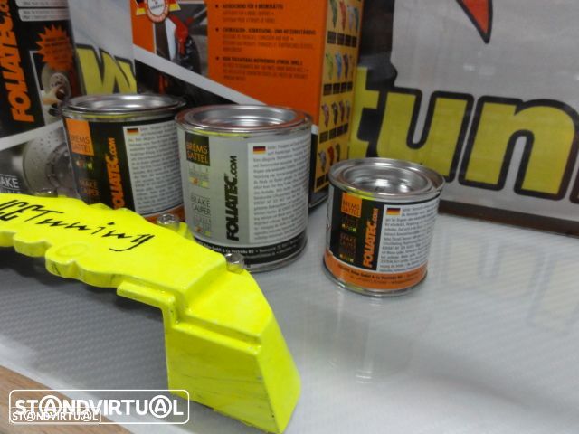 Tinta alta temperatura Foliatec de cor Amarelo Neon Brilhante para bombas / pinças travão, kit 3 c - 9