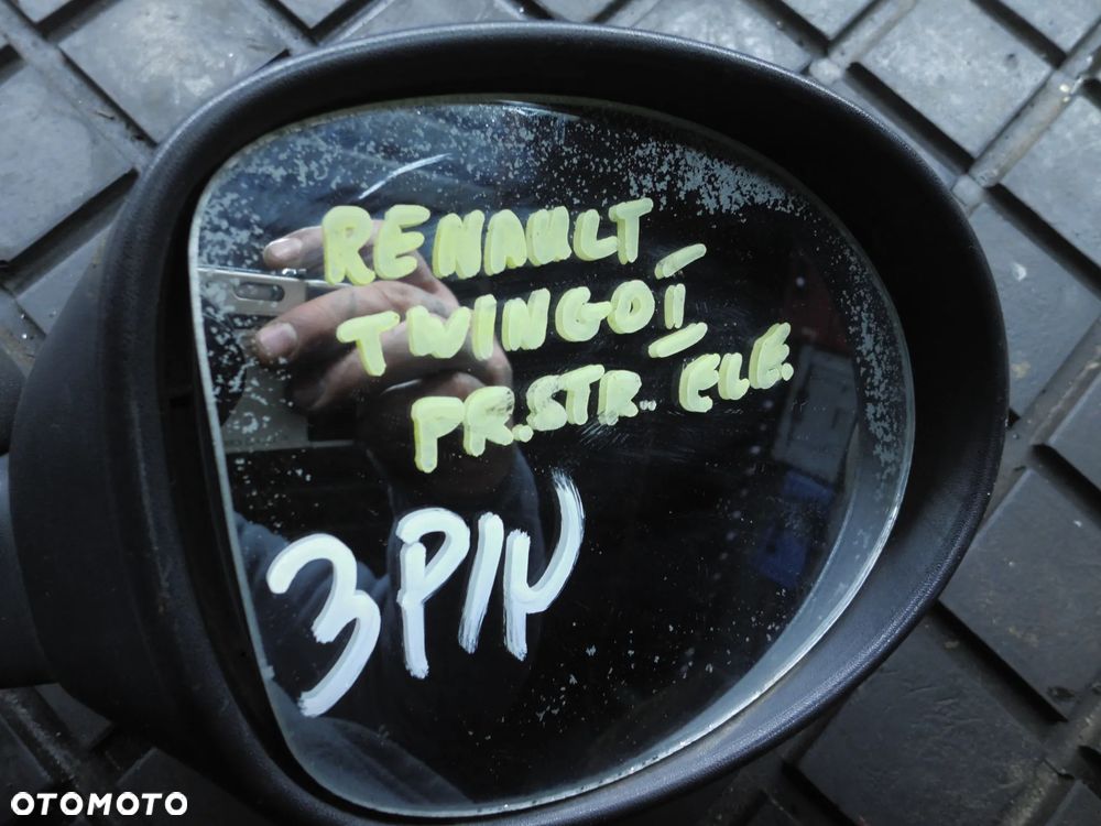 LUSTERKO PRAWE RENAULT TWINGO I ELEKTRYCZNE 3PIN - 3