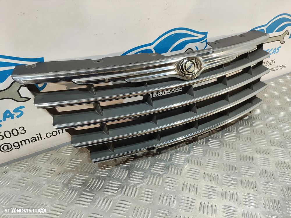 GRELHA CENTRAL FRENTE CHRYSLER VOYAGER 4 IV MK4 RG RS 04857802ABF SIMBOLO LOGOTIPO - 2