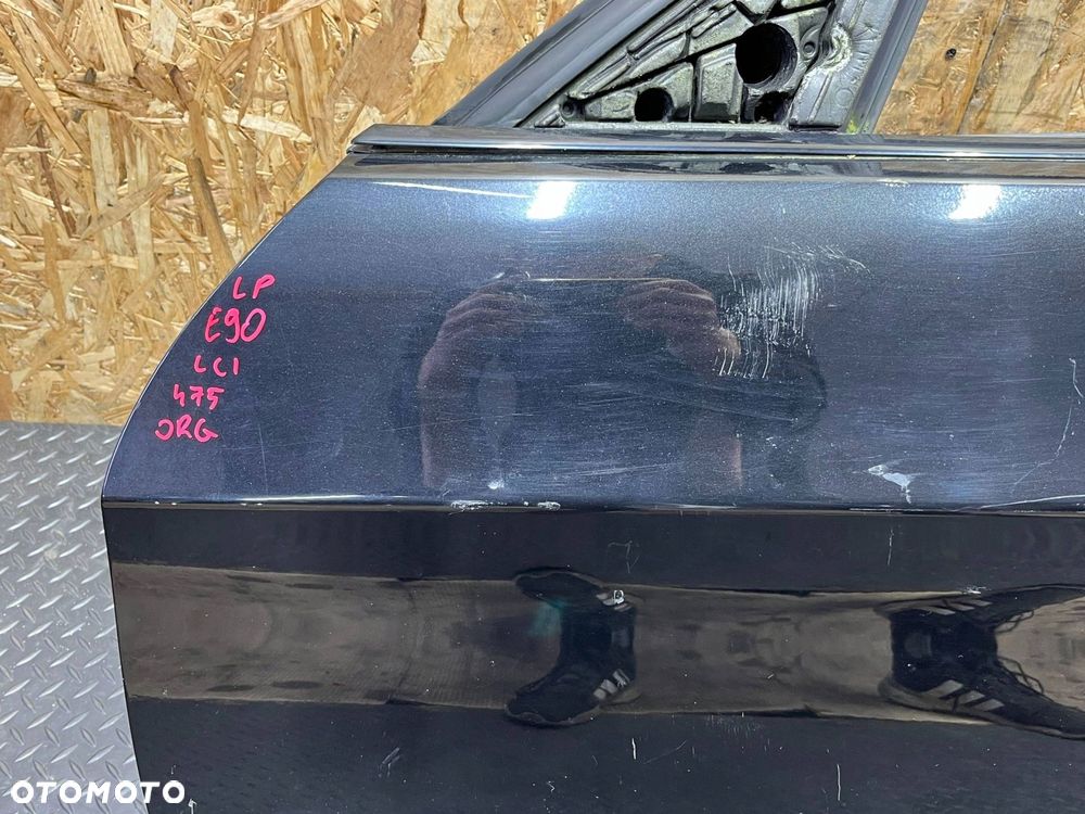 bmw 3 e90 e91 2012 przód strona lewa drzwi przednie 475/9 black sapphire - 6