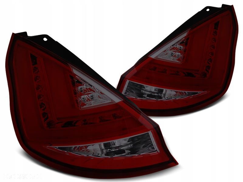 Lampy tyl kpl Neon Red Smoke Ford Fiesta mk7 2008- - 1