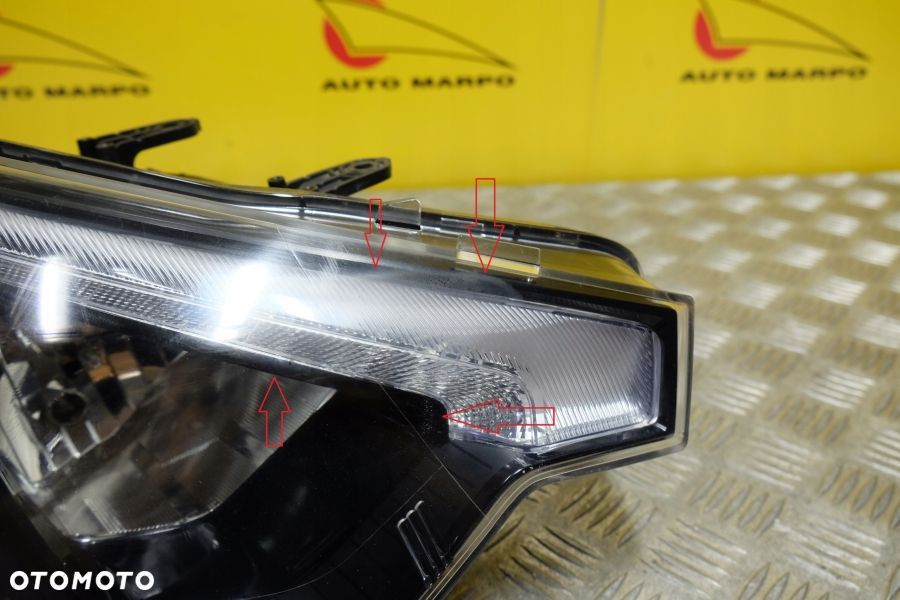 KIA CERATO FORTE 2014- REFLEKTOR LAMPA ZWYKŁA SOCZEWKOWA Z LED PRAWA USA - 6