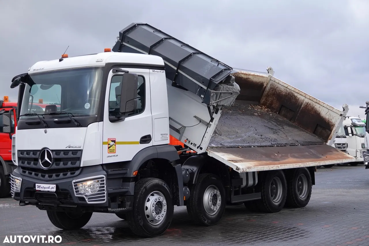 Mercedes-Benz AROCS 3243 / 8x4 / CAMION BASCULANTE + HYDROBOARD / BORDMATIC / MEILLER KIPPER / EURO 6 / ANVELOPE 100% / 50.000 km. - 5