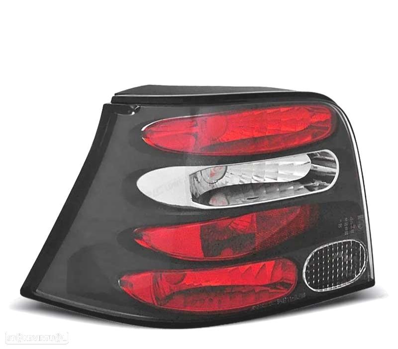FAROLINS TRASEIROS VOLKSWAGEN VW GOLF 4 MK IV 97-03 PRETO LEX - 2
