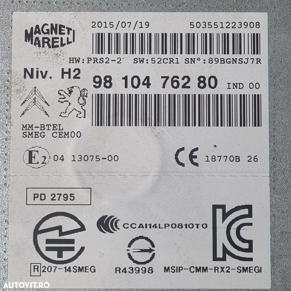 Cd player Citroen C4 Cactus 2014 - 2017 (1386) 9810476280 - 3