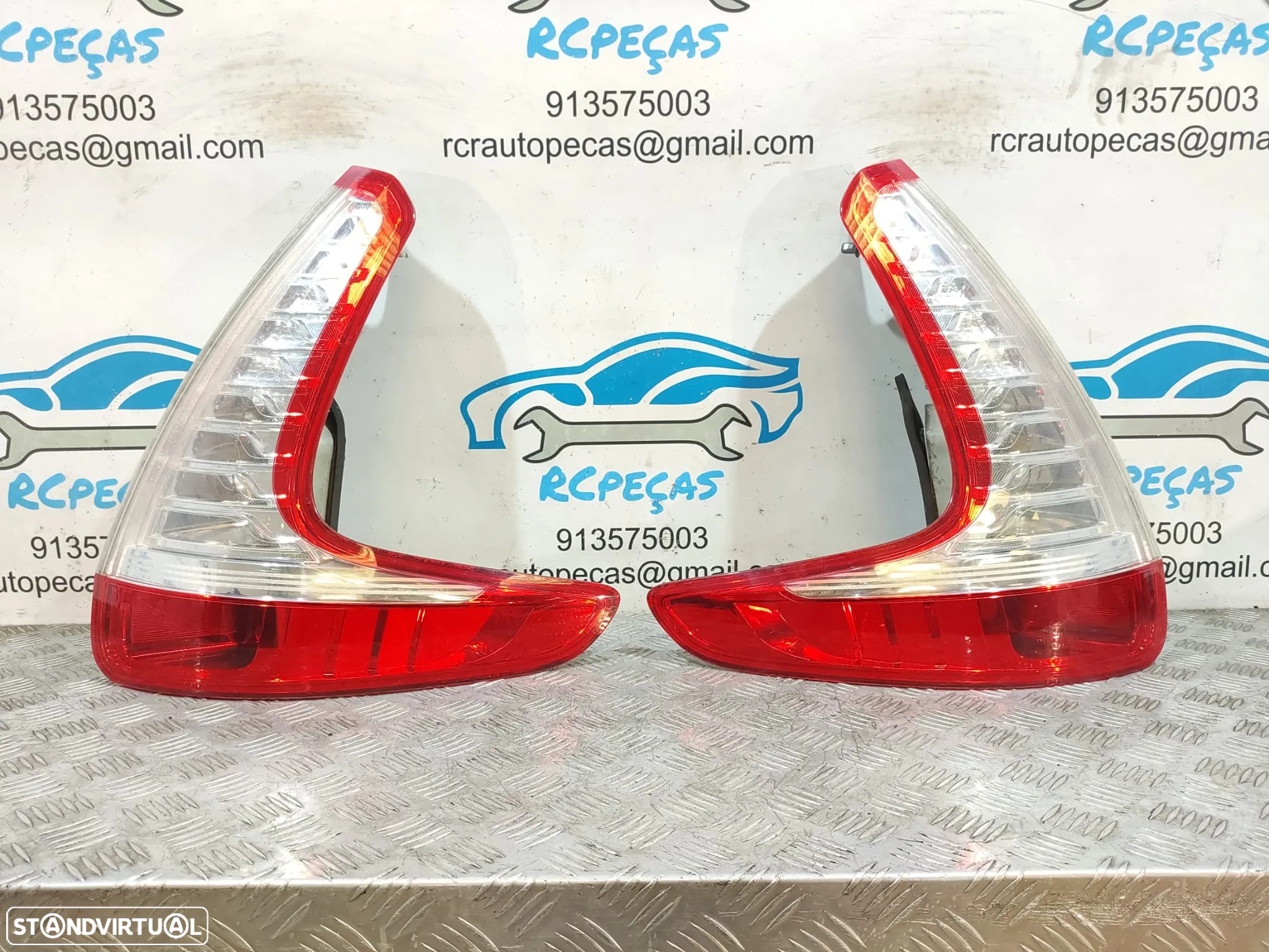 - Conjunto Farolins Originais Renault Grand Scenic 3 89089133 89089134 - 2