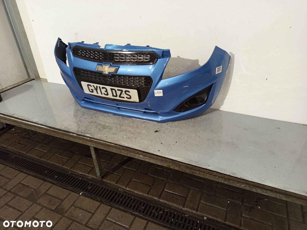 ^ ZDERZAK PRZÓD PRZEDNI CHEVROLET SPARK 3 III LIFT FL NIEBIESKI BŁĘKITNY - 2