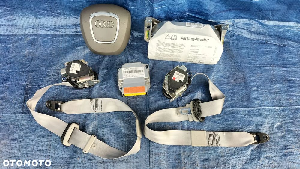 AIRBAG AIR BAG PODUSZKA KIEROWCY SWING PASAŻERA PASY PAS BEZPIECZEŃSTWA LEWY PRAWY PRZÓD KPF NAPINACZ SENSOR KOMPLET ZESTAW 4E0880201BN 4E0880203C 4E0959655K 4E1857705 4E1857706 AUDI A8 S8 D3 LIFT - 1