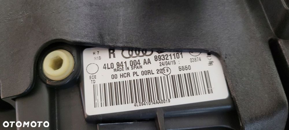 LAMPA PRAWA PRZÓD AUDI Q7 I 4L0 ZWYKŁA H7 H15 NOWA - 10