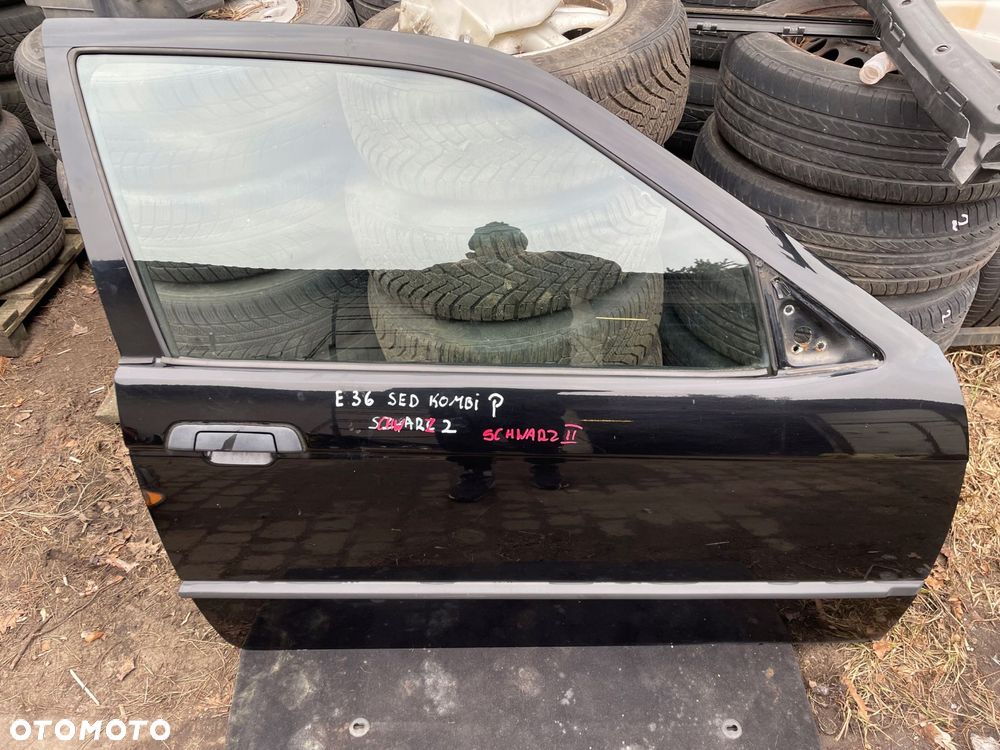 drzwi prawe bmw e36 compact schwarz 2 ori lakier - 1