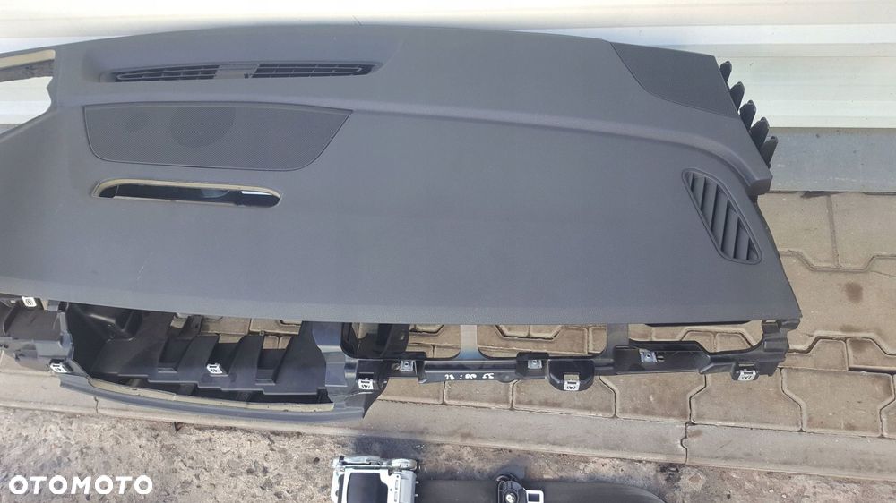 AUDI Q7 4M 2015r DESKA ROZDZIELCZA KONSOLA PODUSZKI AIRBAG PASY HEADUP ORGI - 3