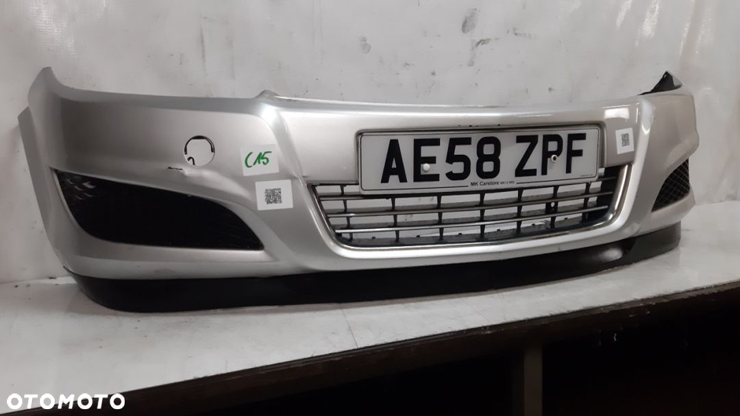 ^ ZDERZAK PRZÓD PRZEDNI OPEL ASTRA H 3 III Z157 SREBRNY LIFT FL - 2