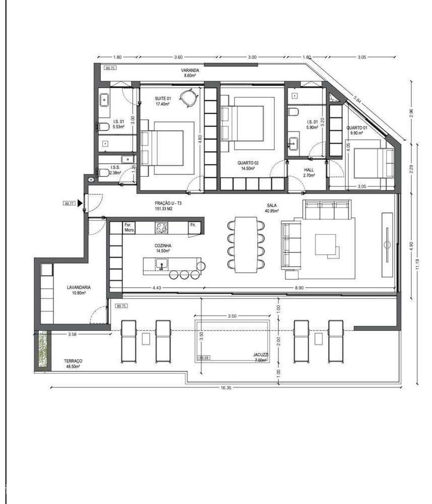 Apartamento T3 em Funchal (Santa Luzia) de 151,00 m2 - Grande imagem: 4/6