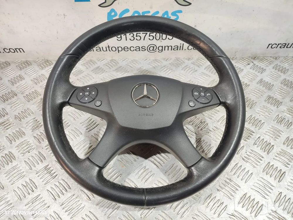 Volante + Airbag Completo em pele Mercedes Benz Class C W204 - Com comandos multifunções - 2