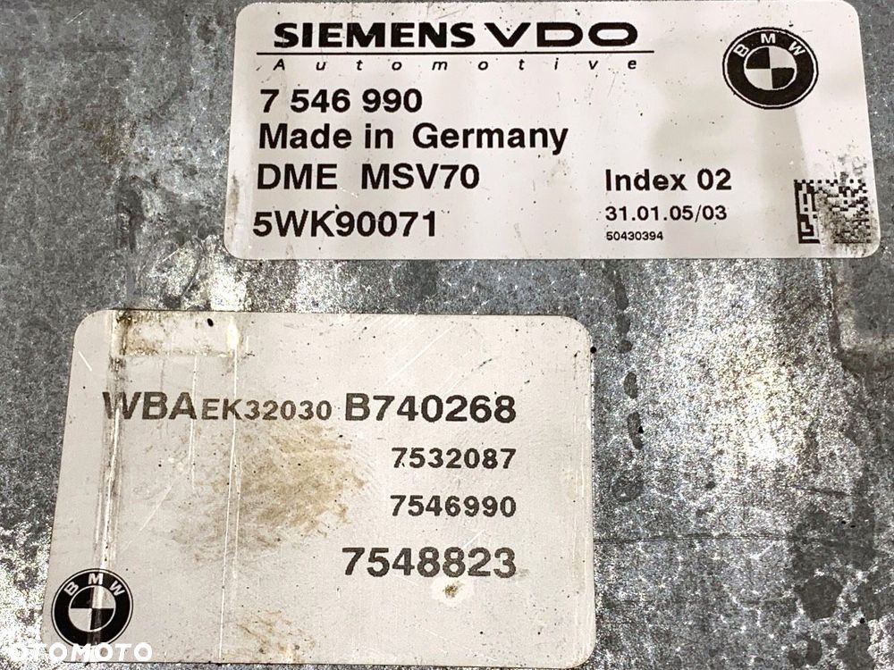 KOMPUTER SILNIKA  BMW 6 kabriolet (E64) 2004 - 2010 630 i 190 kW [258 KM] benzyna 2004 - 2007 - 4