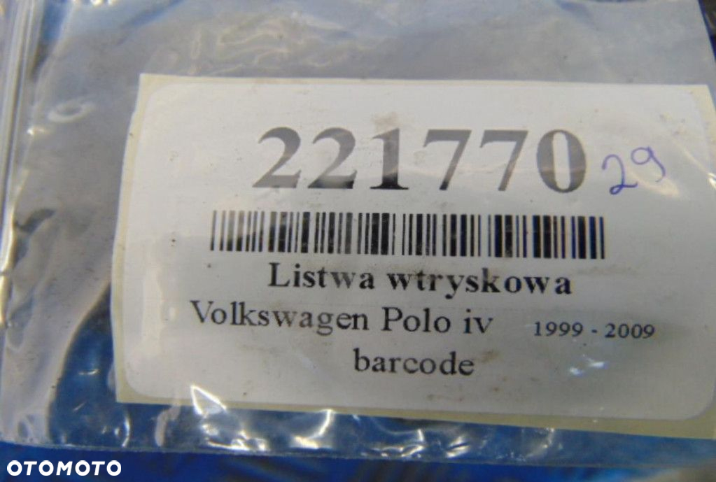VOLKSWAGEN POLO IV 1.4MPI LISTWA WTRYSKOWA 030133319AA - 7