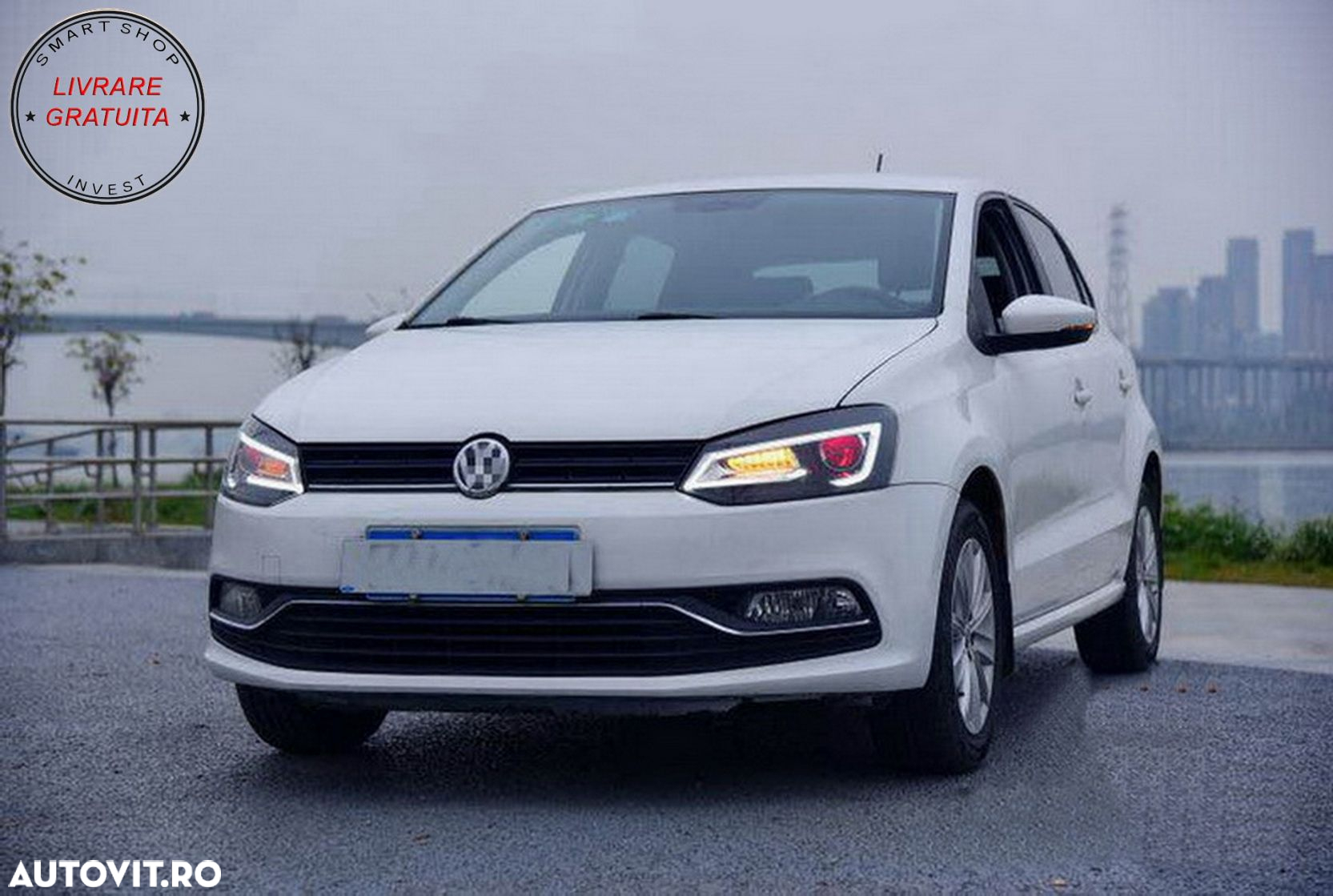 Faruri LED XENON HID VW Polo 6R / 6C / 61 (2011-2017) Devil Eye Look- livrare gratuita - 13