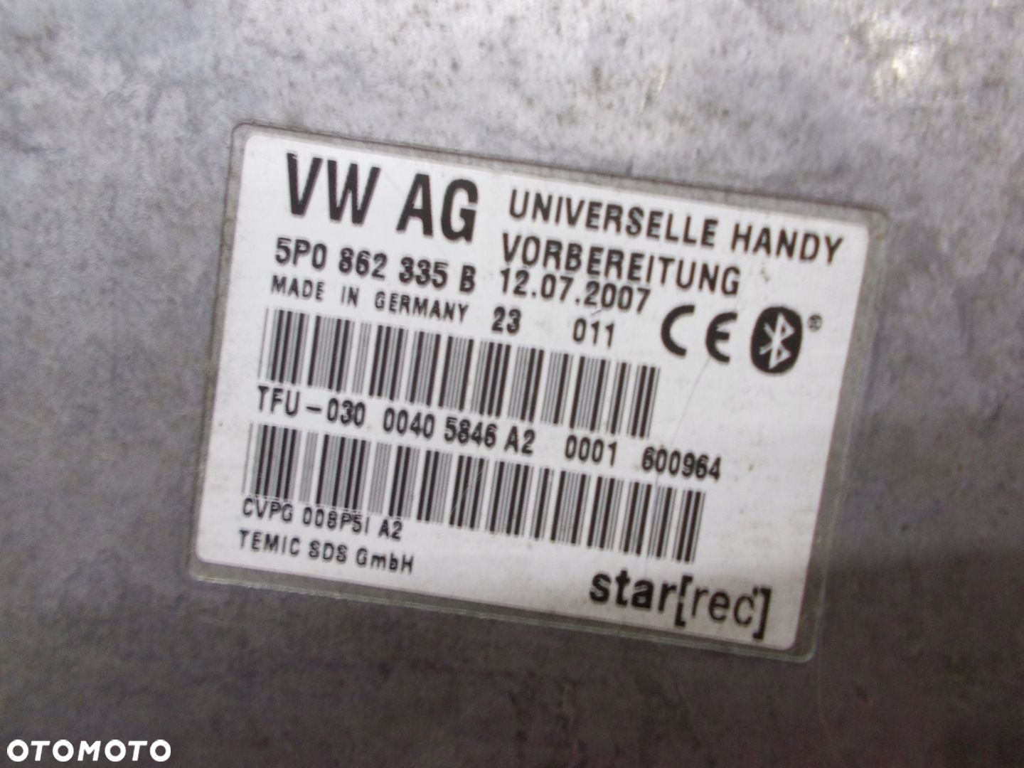 SEAT LEON II 04-08 MODUL BLUETOOTH 5P0862335B GOLF V OCTAVIA II A3 - 2