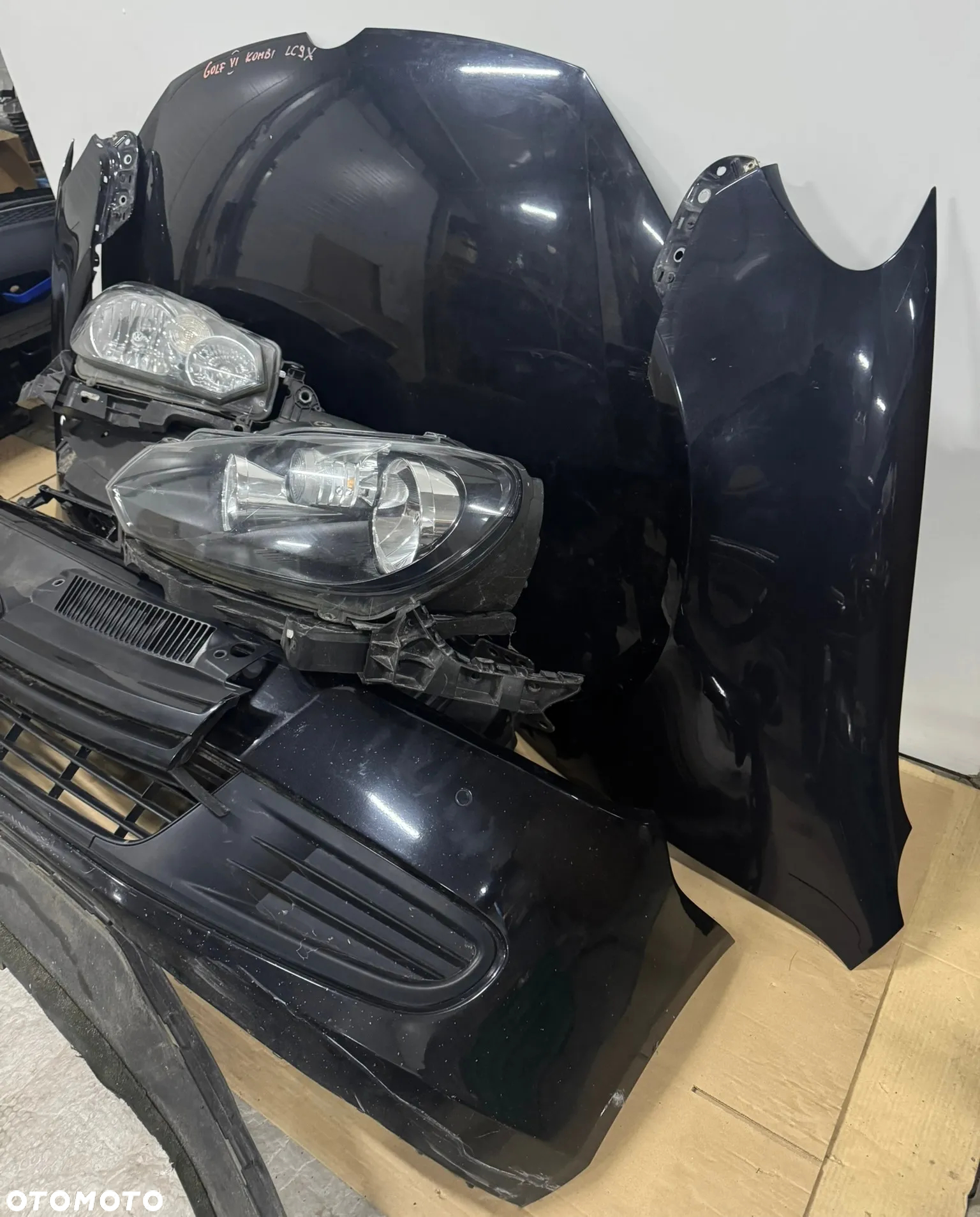 VW Golf 6 VI Kombi zderzak przód maska błotnik lewy prawy pas przedni lampy LC9X - 3