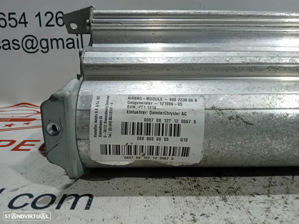 Airbag Tablier Pendura Passageiro Mercedes CLK W209 2098600005 Original - 3