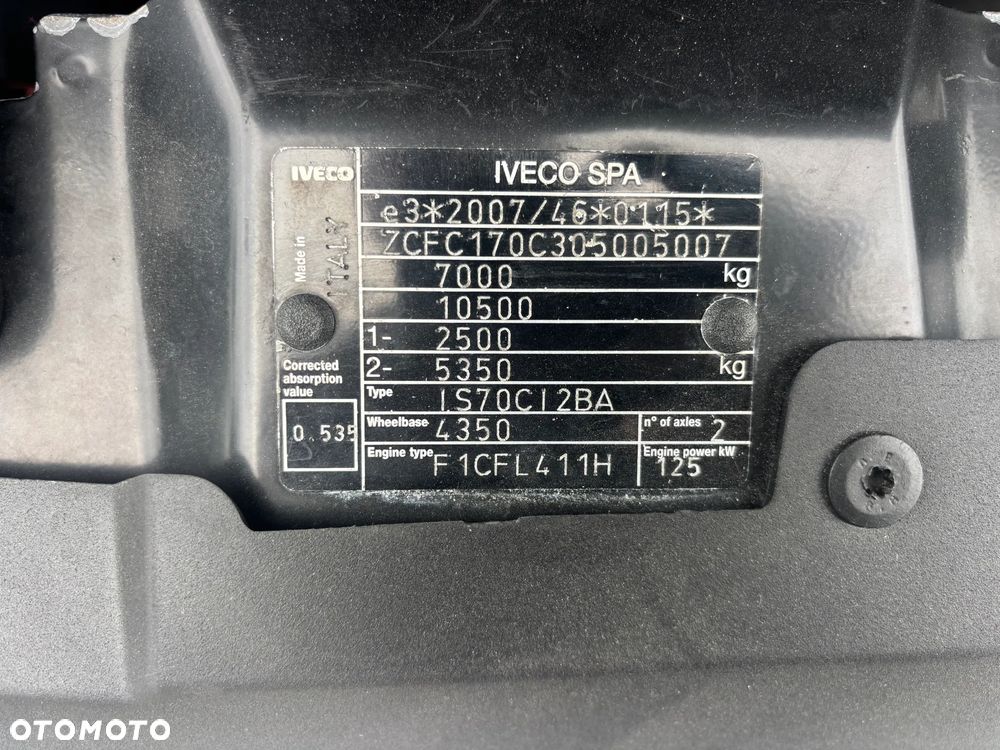 Iveco 70C17,,70C18,,70C15,,72C17,,50C17,,35C17,,35C15 PODWOZIE DO ZABUDOWY  WYWROTKA SKRZYNIA LADUNKOWA KONTENER CHLODNIA 70 SZTUK NA PLACU - 9