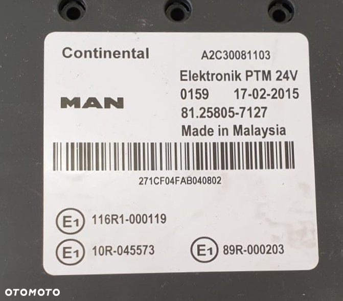 STEROWNIK KOMPUTER PTM MAN TGX 81258057127 - 7