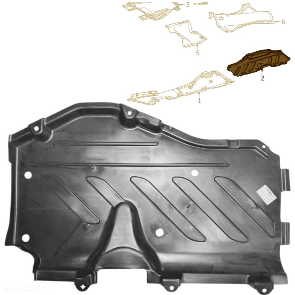 Mercedes GLE W167 GLS X167 2019+ Osłona podwozia podłoga tył prawa dolna - 1