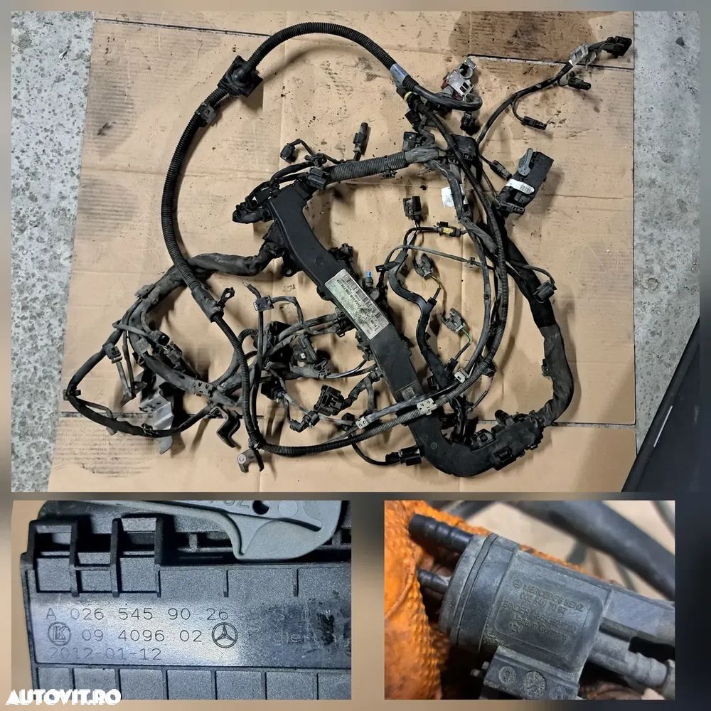 Suport accesorii galerie evacuare rezervor vacuum rola intinzatoare furtun turbina tubulatura intercooler conducta egr joja ulei instalatie electrica motor m ercedes w204 w212 om651 180cdi 220cdi 250cdi - 9