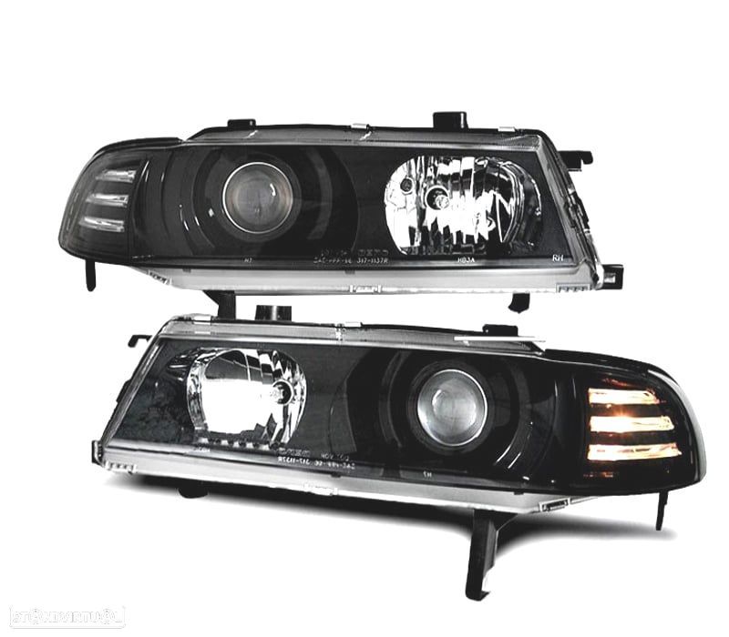 FARÓIS PARA HONDA PRELUDE 92-96 FUNDO PRETO - 1