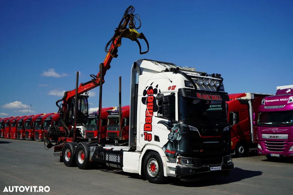 Scania R 730 XT / V8 / 6X4 / PENTRU LEMN / PENTRU COPACI / PENTRU PĂDURE / HDS LOGLIFT F96ST / CABINĂ / ANVELOPE 100% / 2020A - 2