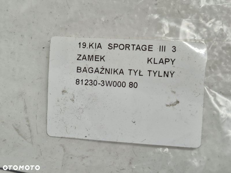 KIA SPORTAGE III 3 ZAMEK KLAPY BAGAŻNIKA TYŁ TYLNY 81230-3W000 - 8