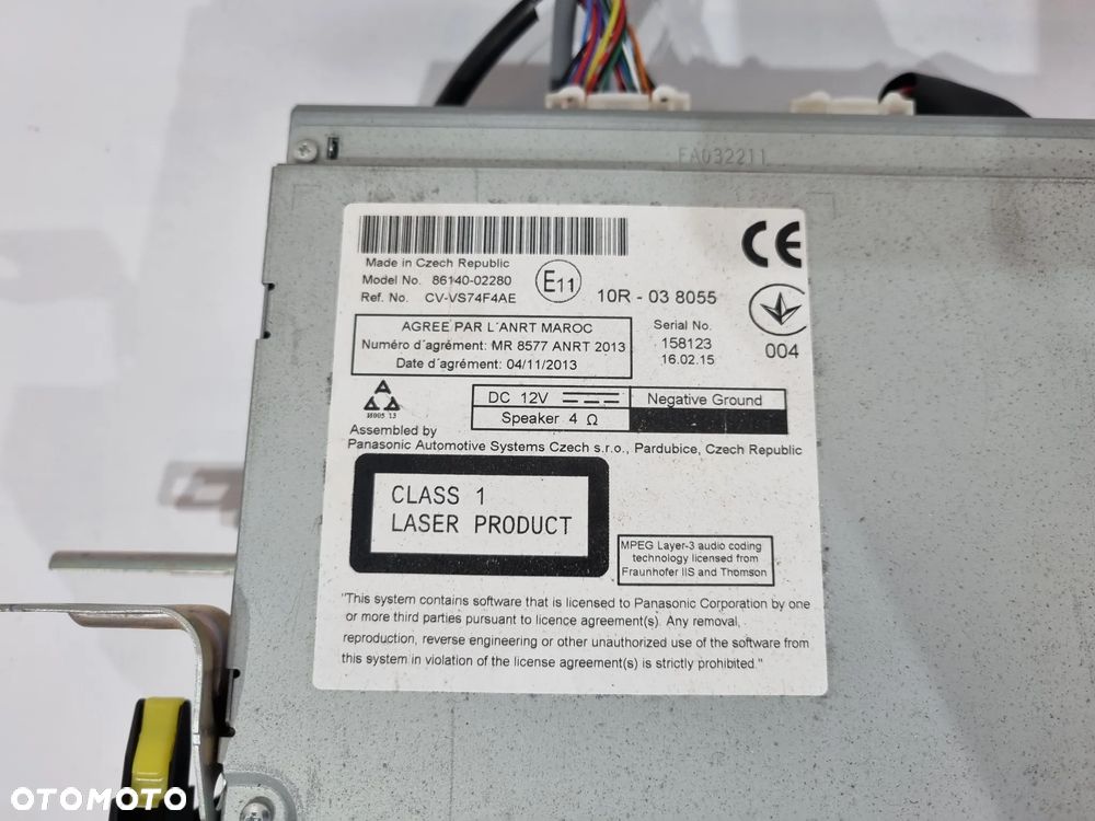 TOYOTA AURIS II RADIO NAWIGACJA 86140-02280 - 5