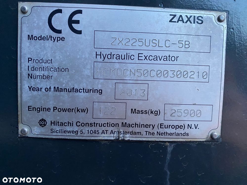 Hitachi ZX225USLC-5, 2013 ROK, KRÓTKI TYŁ, PODWOZIE 80% DOBRE, Z NIEMIEC - 11