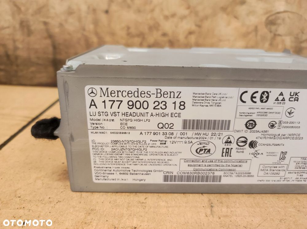 radio a klasa w177 177 lift - 8