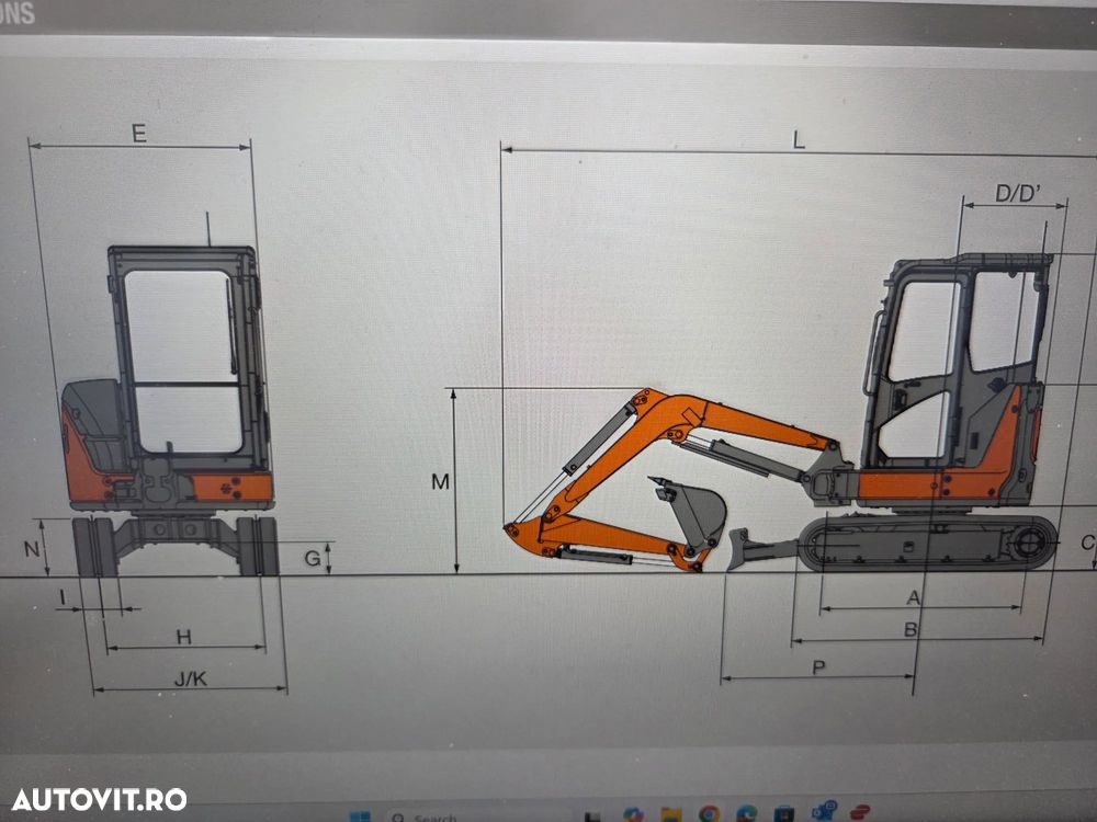 Hitachi ZX33U-6, 3,7 tone, 2023, 342ore, CUPLA RAPIDA HIDRAULICA+2 cupe SAPARE+CUPA TALUZ INCLINABILA, 2 circuite hidr pe brate, aer conditionat, LAMA NIVELARE, adanc sapare 3,5m, latime 1,55m, ridica 2,8t, posibil leasing 4 ani-PROMOTIE 41.900  EUR+Tva - 36
