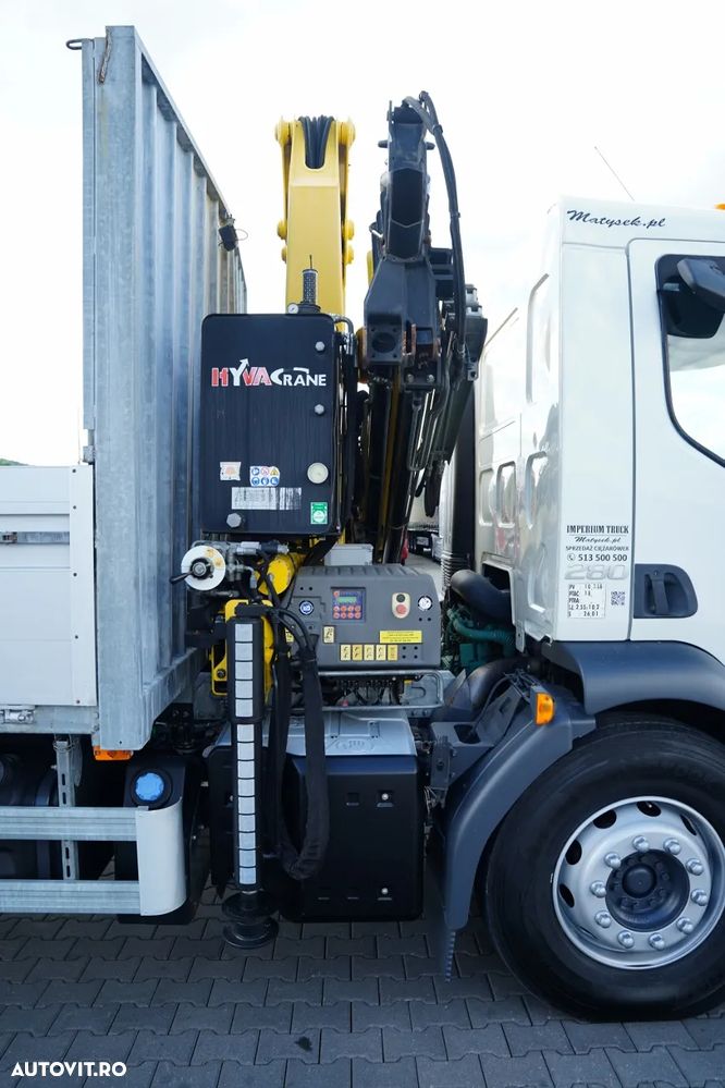 Volvo FL 280 / 4x2 / LIVRARE - 7,2 M / MACARA HDS HYVA HB 150- 10 M / CAPACITATE MAXIMĂ DE RIDICARE 5.200 KG / ROTATOARE / TELECOMANDĂ / CAMERĂ / EURO 6 - 19