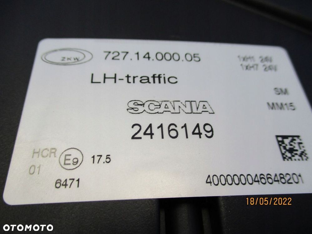 LAMPA PRAWA SCANIA 2416149 NOWA - 9