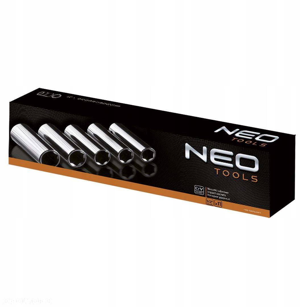 NEO 12-102 NASADKI UDAROWE DŁUGIE 11 ELEM 10-24mm 1/2 METALOWA WALIZKA - 4