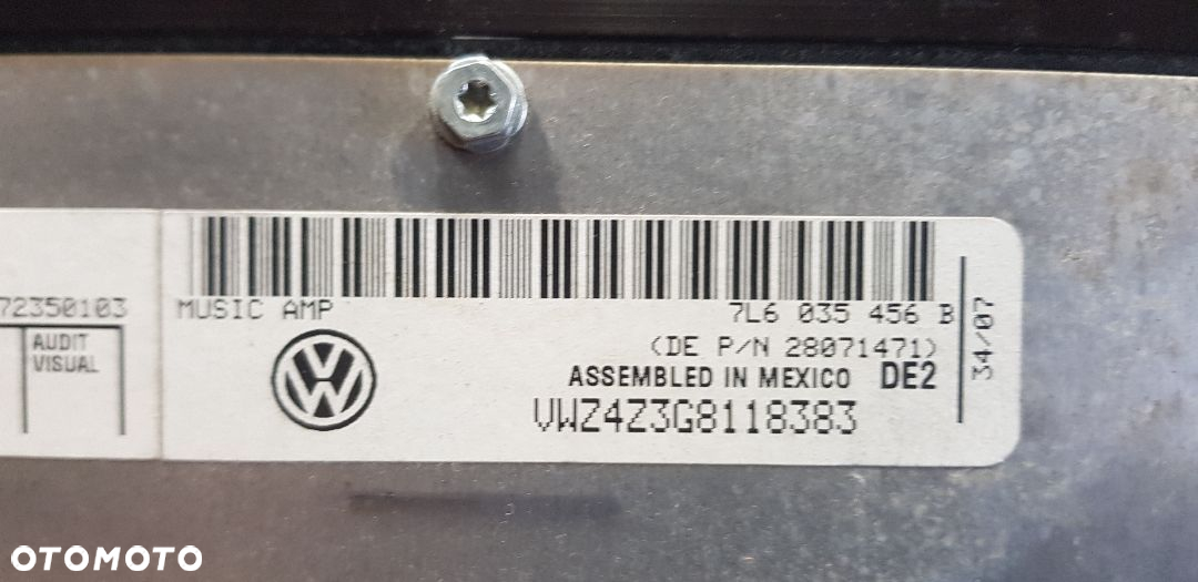 VW TOUAREG 7L LIFT WZMACNIACZ AUDIO  7L6035456B - 2