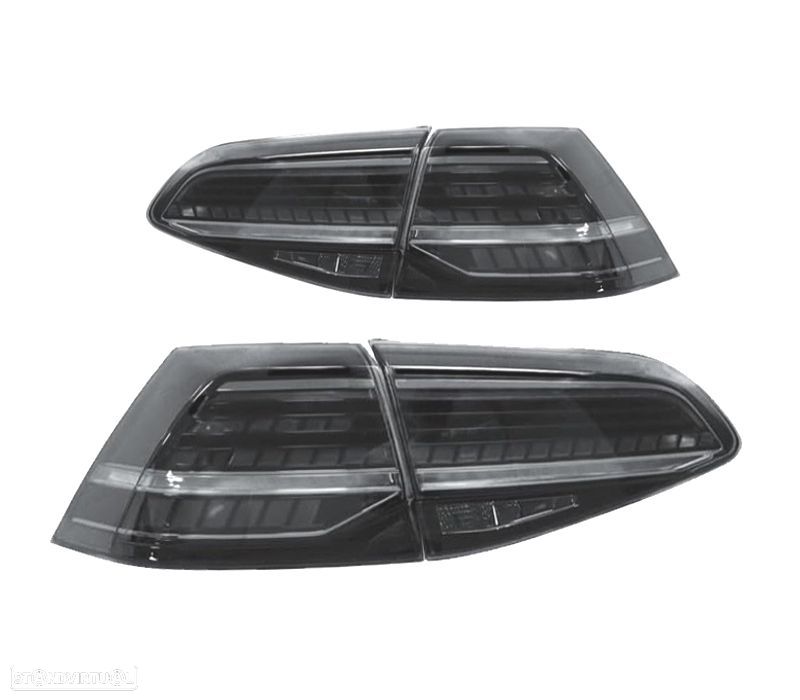 FAROLINS LED VOLKSWAGEN VW GOLF 7 7.5 12-20 INDICADORES DINÂMICOS FUMADO - 1