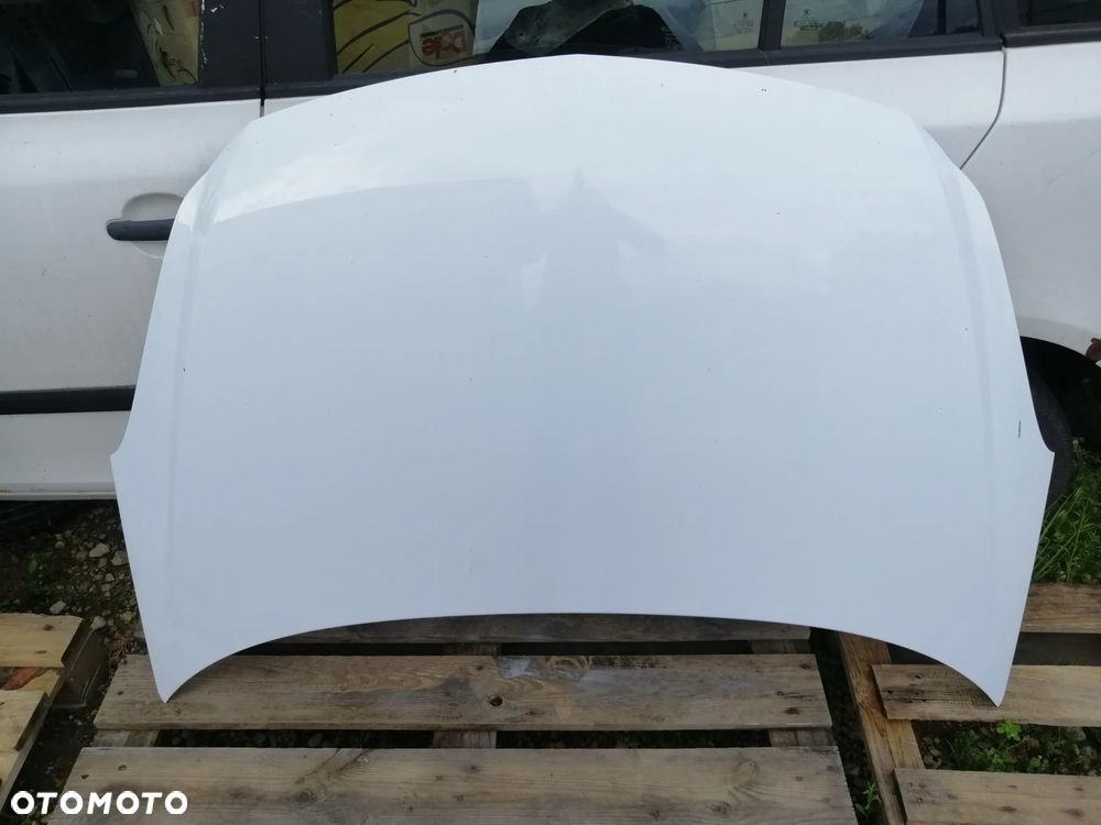 Opel Corsa D maska bez korozji kolor biały kod lakieru Z474 z zawiasami