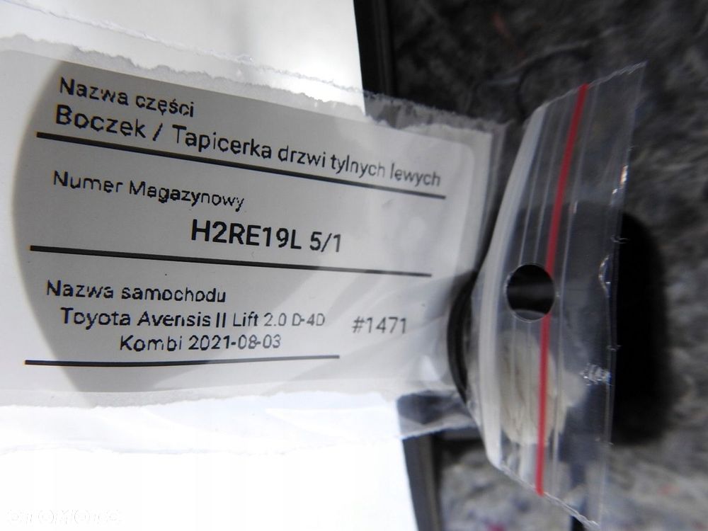 TAPICERKA DRZWI LEWY TYŁ TOYOTA AVENSIS T25 KOMBI - 11