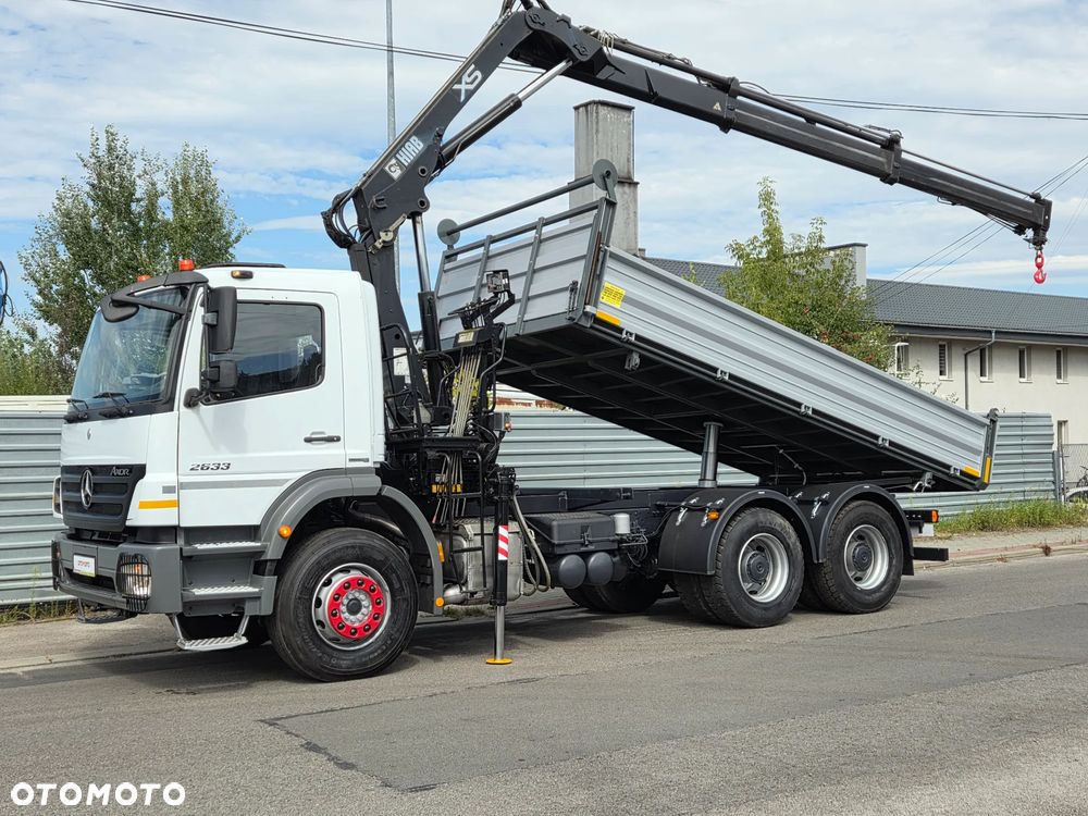 Mercedes-Benz AXOR 2633 6x4 HDS HIAB 122 NOWY KIPER WYWROTKA TYLKO 207.000 km. 330KM EURO 5